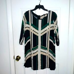 Geo print mini dress